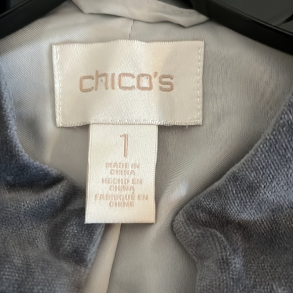 Coat grey and cream CHICOS SIZE 1 - Picture 7 of 9